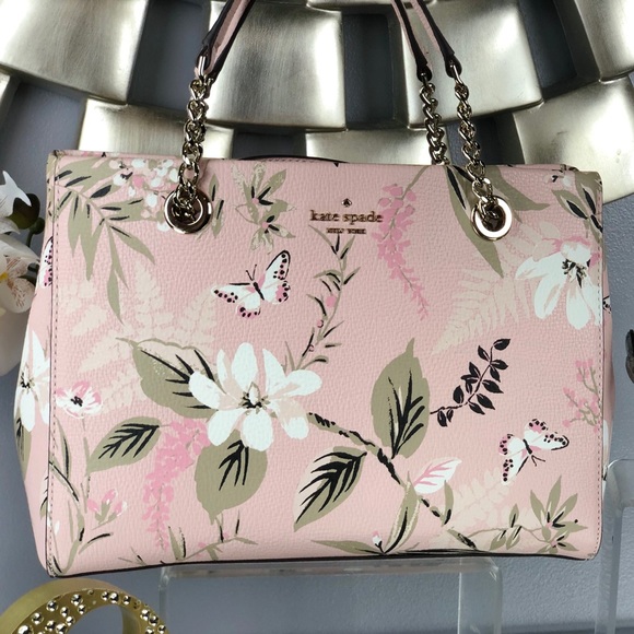 Kate Spade Pink Meena Briar Lane Botanical Bag - Picture 2 of 8